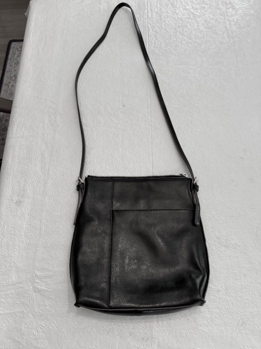 HOBO Wms Black Leather Shoulder Bag Medium Tote Purse